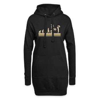 Biker Papa Evolution Motocross Motorradfahrer - Hoodie-Kleid - Schwarz - Vorne