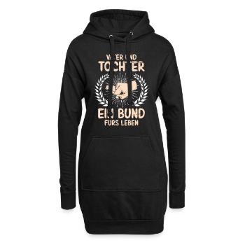 Vater und Tochter ein Bund fürs Leben Tochter Papa - Hoodie-Kleid - Schwarz - Vorne
