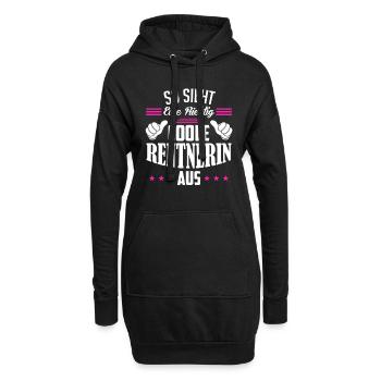 So sieht eine richtig coole Rentnerin aus - Hoodie-Kleid - Schwarz - Vorne