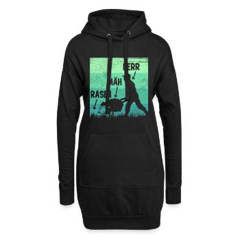 Rasen Mäh Herr Rasenmäher Rasen mähen Garten - Hoodie-Kleid - Schwarz - Vorne