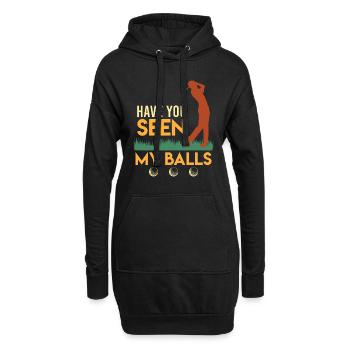 Avez-vous vu mes balles Golfspieler Golfer - Sweat-shirt à capuche long Femme - noir - Devant