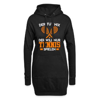 Il ne fait rien qui veut juste jouer au tennis Tennis - Sweat-shirt à capuche long Femme - noir - Devant