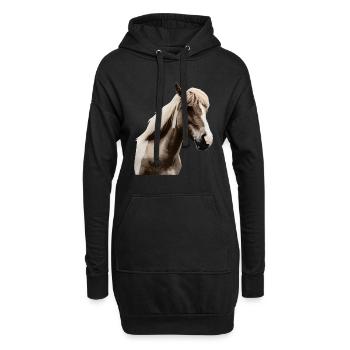 Horse Riding Pony Rider Horsegirl - Hoodie Dress - black - Front