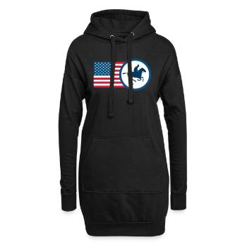 USA Équitation USA Rider Usa Rider - Sweat-shirt à capuche long Femme - noir - Devant