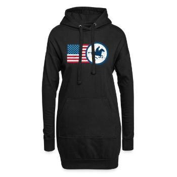 USA Équitation USA Rider Usa Rider - Sweat-shirt à capuche long Femme - noir - Devant