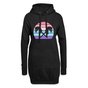 Hobby Horsing Stick Horse Rider Horses Fille - Sweat-shirt à capuche long Femme - noir - Devant