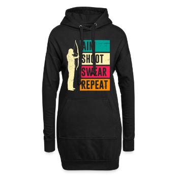 Visez à résoudre les jurons à nouveau Tir à l’arc - Sweat-shirt à capuche long Femme - noir - Devant