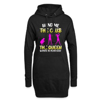 Me tend le club de golf Queen veut jouer au golf - Sweat-shirt à capuche long Femme - noir - Devant