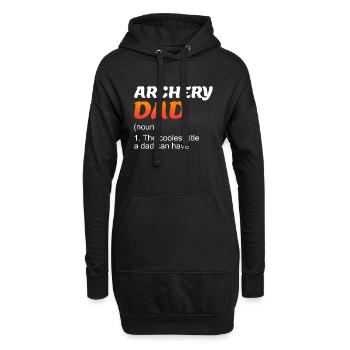 Archer Papa Tir à l’arc - Sweat-shirt à capuche long Femme - noir - Devant