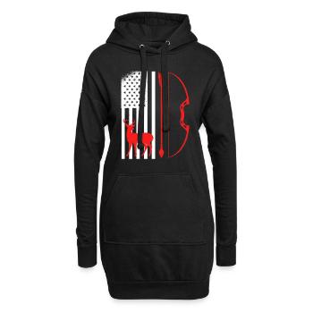 Archer Hunter USA Archery - Hoodie Dress - black - Front