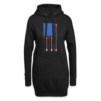 Usa Archer de tir à l’arc - Sweat-shirt à capuche long Femme - noir - Devant