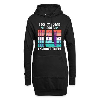 Je ne porte pas d’arcs, je les tire à l’arc - Sweat-shirt à capuche long Femme - noir - Devant