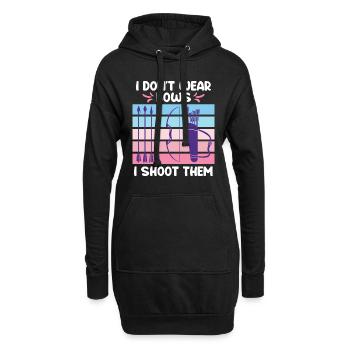 Je ne porte pas d’arcs, je les tire à l’arc - Sweat-shirt à capuche long Femme - noir - Devant
