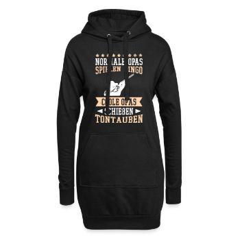 Tontaubenschießen Opa Tontauben - Hoodie-Kleid - Schwarz - Vorne