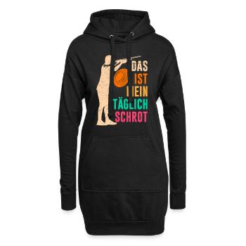 Das ist mein täglich Schrot Tontaubenschießen - Hoodie-Kleid - Schwarz - Vorne