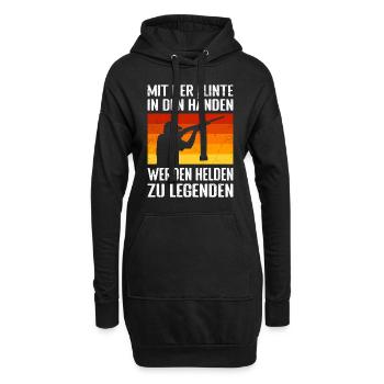 Tontaubenschießen - Hoodie-Kleid - Schwarz - Vorne
