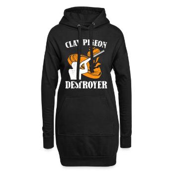 Clay Pigeon Destroyer Clay Pigeon Tir - Sweat-shirt à capuche long Femme - noir - Devant