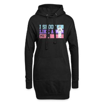 Je photographie comme une fille Women’s Sports Shooting - Sweat-shirt à capuche long Femme - noir - Devant