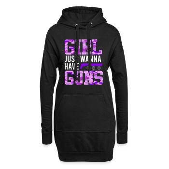 Les filles veulent juste avoir des Gungs Ladies - Sweat-shirt à capuche long Femme - noir - Devant