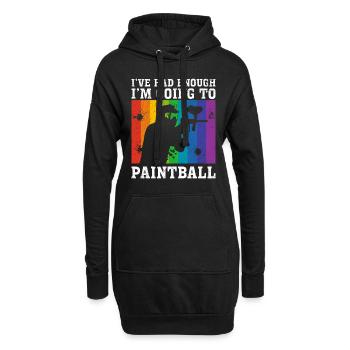 Assez pour moi je vais au paintball - Sweat-shirt à capuche long Femme - noir - Devant