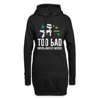 Schade leider daneben Paintball - Hoodie-Kleid - Schwarz - Vorne