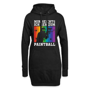 Mir reichts ich gehe zum Paintball - Hoodie-Kleid - Schwarz - Vorne