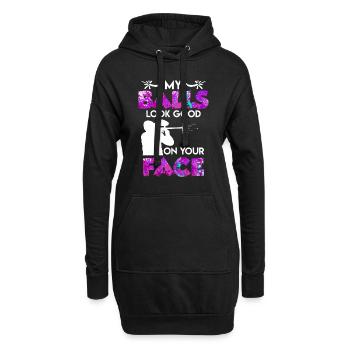 My Balls look Good on your Face Paintball - Hoodie-Kleid - Schwarz - Vorne