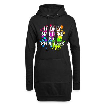 Cela n’a d’importance que s’il éclabousse Paintball - Sweat-shirt à capuche long Femme - noir - Devant