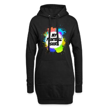 Mein Paintball Shirt Paintballspieler - Hoodie-Kleid - Schwarz - Vorne