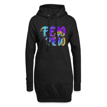 Pew Pew Paintballspieler Paintball - Hoodie-Kleid - Schwarz - Vorne