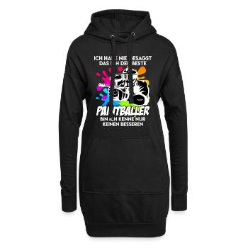 Bester Paintballer Paintballspieler Paintball - Hoodie-Kleid - Schwarz - Vorne