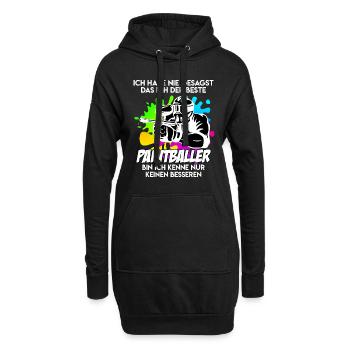 Bester Paintballer Paintballspieler Paintball - Hoodie-Kleid - Schwarz - Vorne