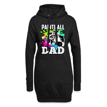 Paintball Papa Paintballer Papa Joueur de Paintball - Sweat-shirt à capuche long Femme - noir - Devant