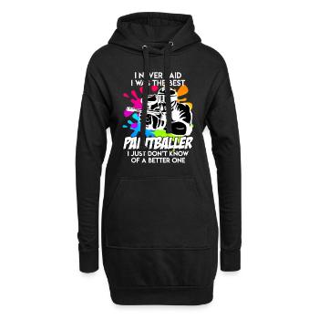 Bester Paintballer Paintballspieler Paintball - Hoodie-Kleid - Schwarz - Vorne