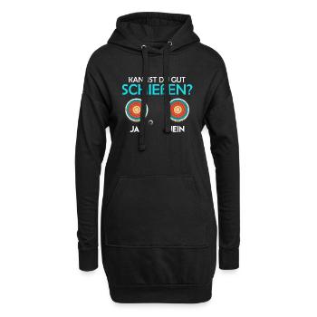 Kannst du gut schießen? Sportschütze Schießstand - Hoodie-Kleid - Schwarz - Vorne