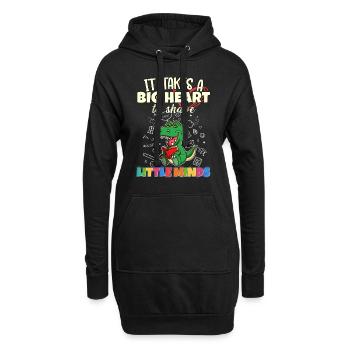 It Takes A Big Heart To Shape Little Minds Teacher - Hoodie-Kleid - Schwarz - Vorne