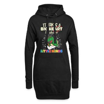 It Takes A Big Heart To Shape Little Minds Teacher - Hoodie-Kleid - Schwarz - Vorne