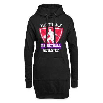Testé positif au basketball féminin - Sweat-shirt à capuche long Femme - noir - Devant