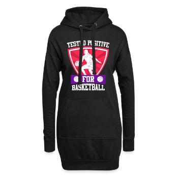Testé positif au basketball féminin - Sweat-shirt à capuche long Femme - noir - Devant