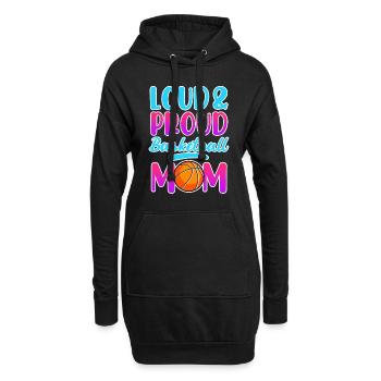 Proud Basketball Mom Basketball Mutter - Hoodie-Kleid - Schwarz - Vorne
