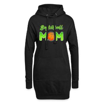Basketball Mom Basketball Mutter - Hoodie-Kleid - Schwarz - Vorne