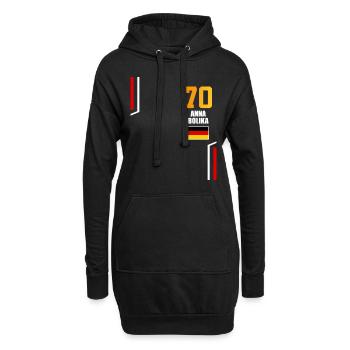 Sauftrikot Deutschland Anna Bolika - Hoodie-Kleid - Schwarz - Vorne