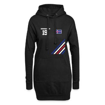 Sauftrikot Island Saufwunderson - Hoodie-Kleid - Schwarz - Vorne