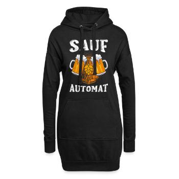 Sauf Automat Biertrinker Bier - Hoodie-Kleid - Schwarz - Vorne