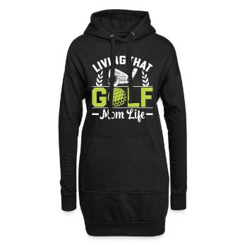 Vivre ce golf Maman Vie Mère Golf - Sweat-shirt à capuche long Femme - noir - Devant