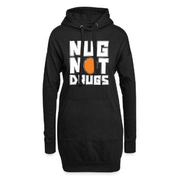 Nug, Pas de drogue, Amateurs de pépites, - Sweat-shirt à capuche long Femme - noir - Devant