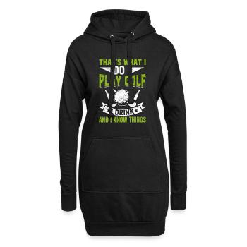 C’est ce que je fais, je joue au golf golfeur - Sweat-shirt à capuche long Femme - noir - Devant