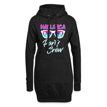 Mallorca Party Crew Malle Party Crew - Sweat-shirt à capuche long Femme - noir - Devant
