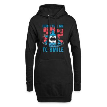 Ne me dites pas de sourire pour les amoureux des requins - Sweat-shirt à capuche long Femme - noir - Devant