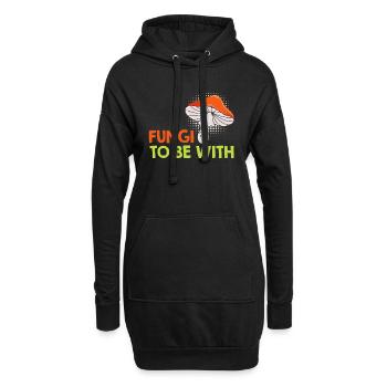 Champignons à être avec la cueillette des champignons - Sweat-shirt à capuche long Femme - noir - Devant